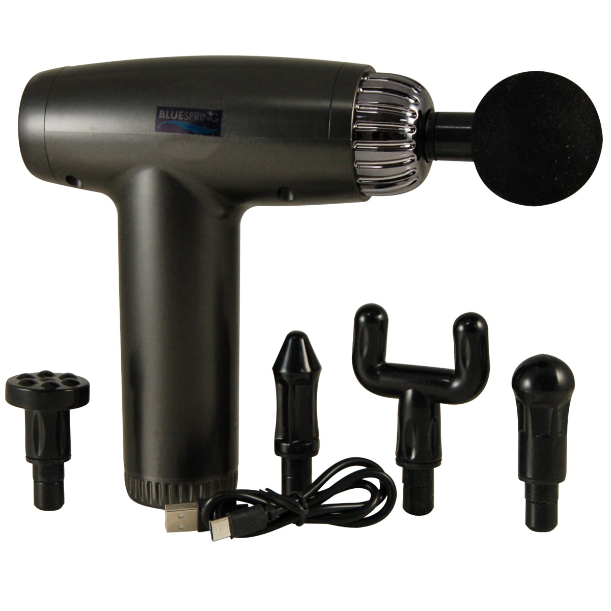 BLUESPRING Percussion Massage Gun – Deep Tissue Muscle Massager with 30 Speed Levels & Smart LED Display